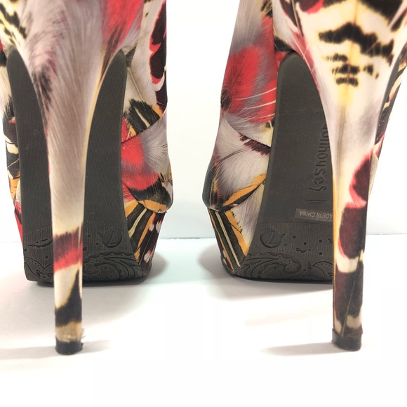 Dollhouse multicoloured round toe platform heels - Picture 5 of 9